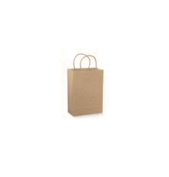 100Pz. Shopper manico in cordino seta avana mm. 190x90x250