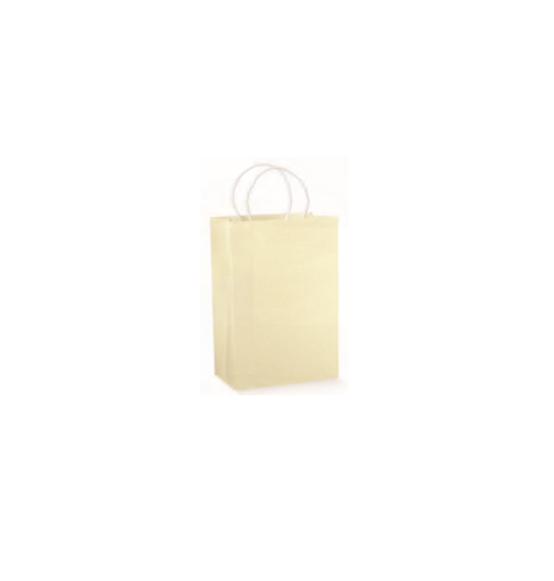 100Pz. Shopper manico in cordino seta avorio mm. 270x110x350