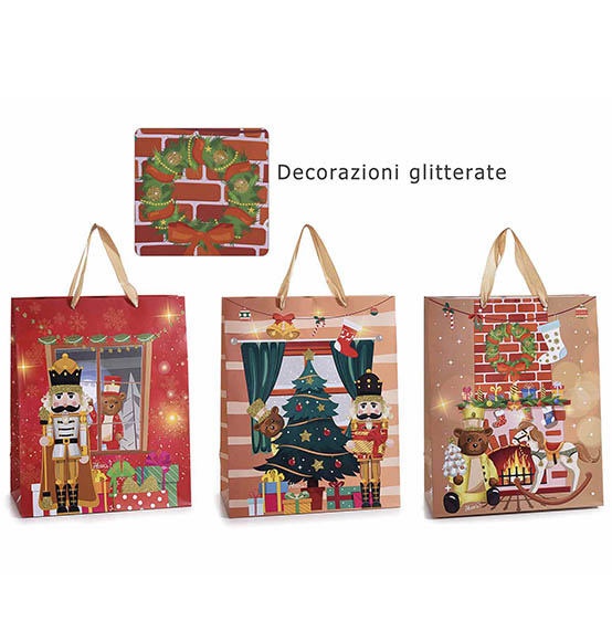 18Pz. Sacchetti buste regalo grandi in carta colorata con personaggio  natalizio e biglietto di auguri, Scatole Discount.it - Trasparenti, in  cartone, portabottiglie, portaconfetti, nastri, bomboniere e ragali