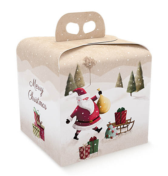 50pz.Scatola Portapanettone Santa Claus 100 - 750gr.