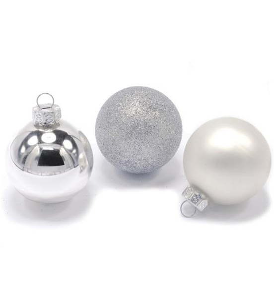 24pz. Palline decorative in vetro oro per albero di Natale