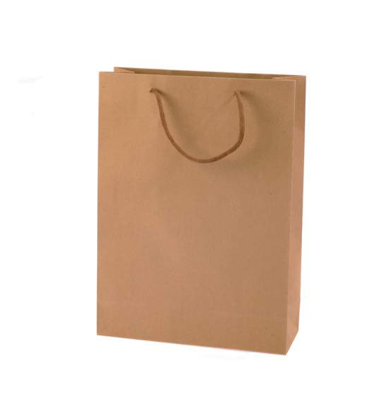 25Pz Busta regalo sacchetto grande in carta naturale cm24,5x9x34H  (c/manici43), Scatole Discount.it - Trasparenti, in cartone,  portabottiglie, portaconfetti, nastri, bomboniere e ragali