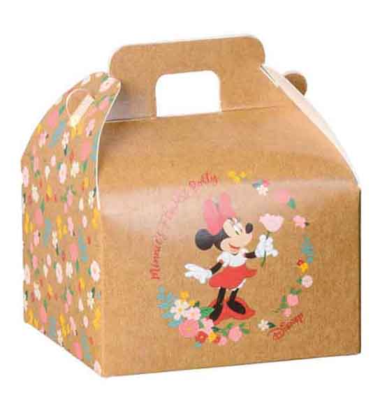 10pz. Scatola portaconfetti a forma di valigetta Minnie flowers mm. 70x60x43