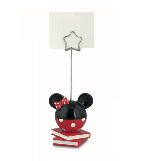 Bomboniera memo clip segnaposto minnie disney rosso e nero cm. 9,2 con shopper box