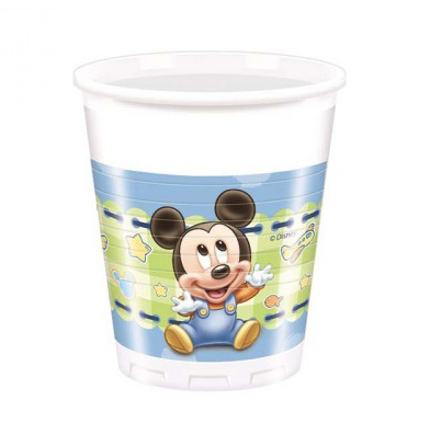 8PZ. BICCHIERI TOPOLINO BABY MICKEY MOUSE DISNEY