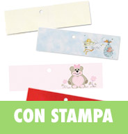 Bigliettini per confetti con stampa