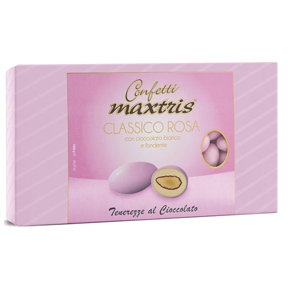 Confetti maxtris ciocco/mandorla rosa 1kg.