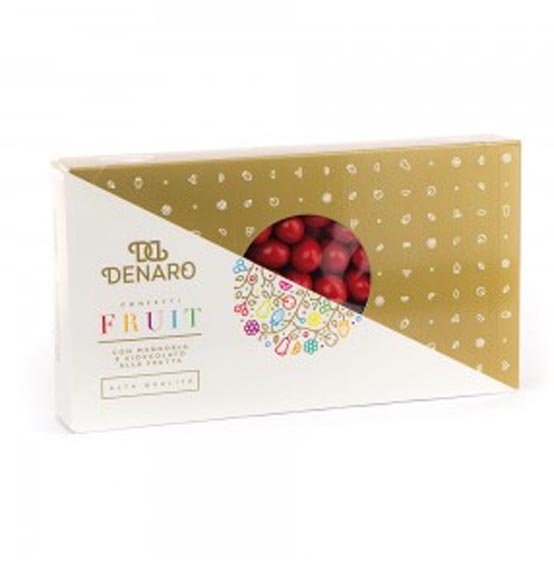 Confetti denaro cioccomandorla alla frutta fruit senza glutine rosso 1kg.