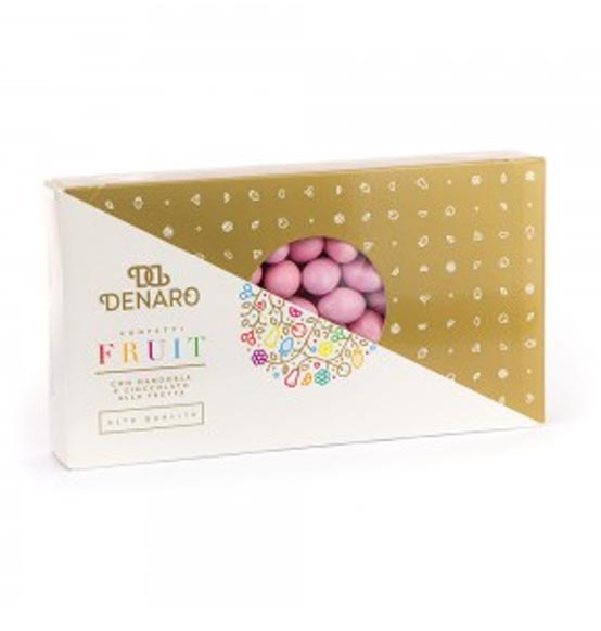 Confetti denaro cioccomandorla alla frutta fruit senza glutine rosa 1kg.