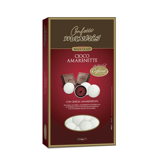 Confetti Maxtris caffarel amarenette colore bianco 1kg.