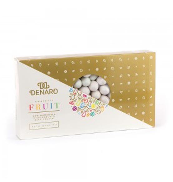 Confetti denaro cioccomandorla alla frutta fruit senza glutine bianco 1kg.