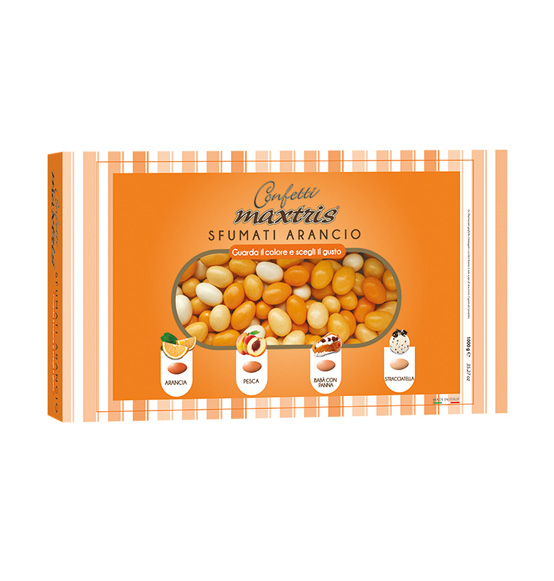 Confetti cioccomandorla maxtris sfumati arancio 1kg.