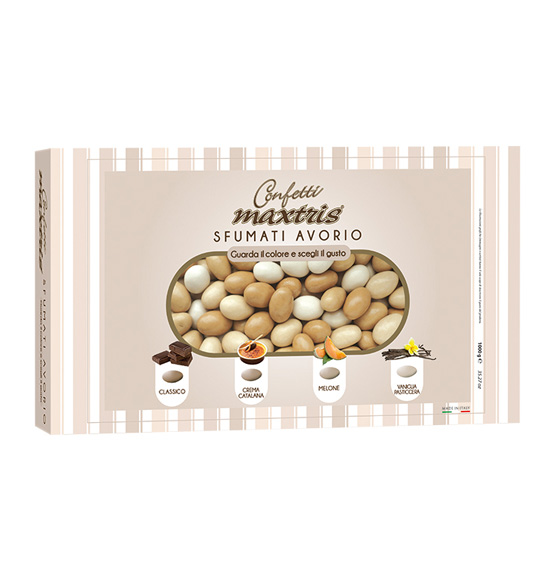 Confetti cioccomandorla maxtris sfumati avorio 1kg.