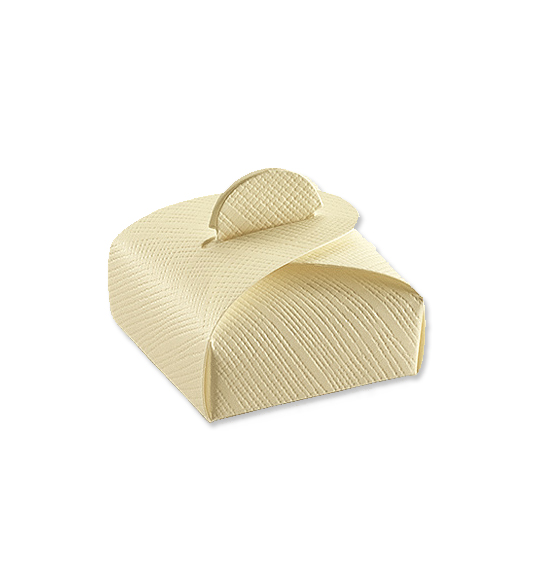 10pz. Scatola per confetti mini astuccio seta avorio mm .47x47x17