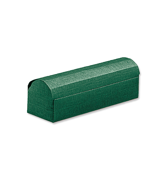 Scatola portabottiglia in cartone cofanetto seta verde mm. 330x100x100
