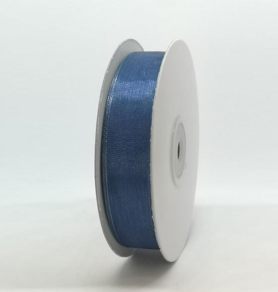 Nastro organza cangiante Blu Avio cm. 2x50mt.