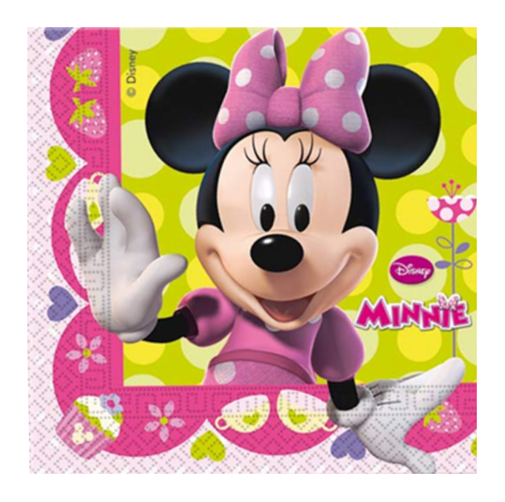 20PZ. TOVAGLIOLI MINNIE DISNEY CM 33x33