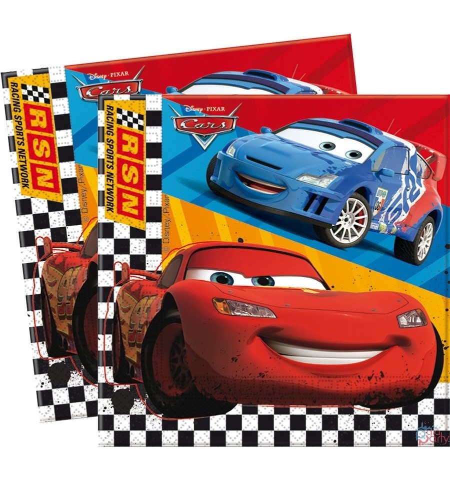 20PZ. TOVAGLIOLI CARS DISNEY CM 33x33